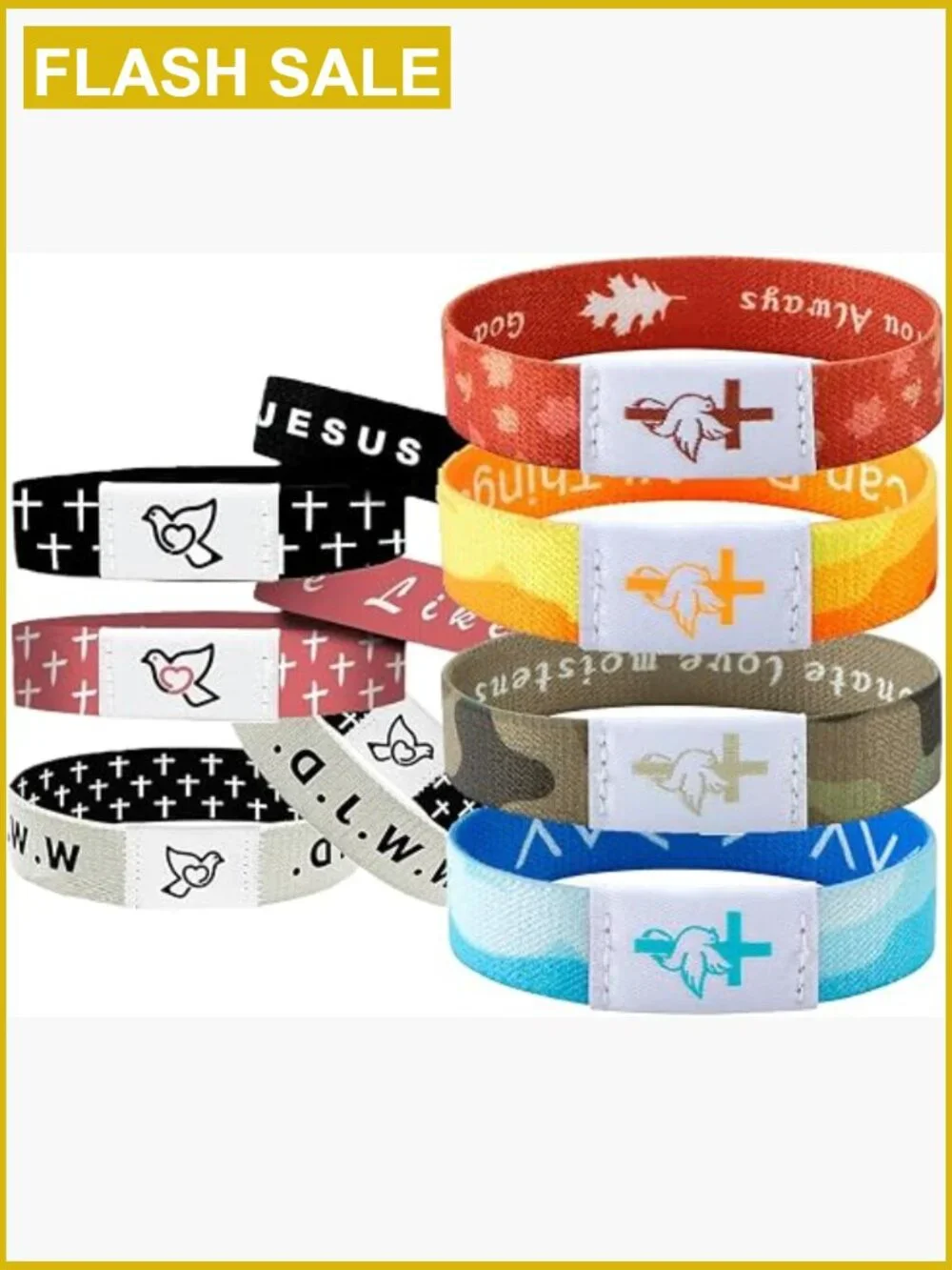 7 Pack Bible Verse Bracelets with NFC - Daily Inspirational Faith Jewelry